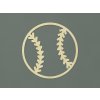 Drevená nálepka Baseballová lopta (Farba obrazu Prírodná)