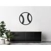 Drevená nálepka Baseballová lopta (Farba obrazu Sivá, Rozmer obrazu 22,5 x 22,5 cm)