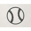 Drevená nálepka Baseballová lopta (Farba obrazu Antracit)