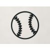 Drevená nálepka Baseballová lopta (Farba obrazu Čierna)