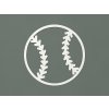Drevená nálepka Baseballová lopta (Farba obrazu Biela)