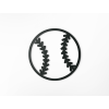 Drevená nálepka Baseballová lopta (Farba obrazu Sivá, Rozmer obrazu 22,5 x 22,5 cm)
