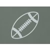 Drevená nálepka Lopta na Rugby (Farba obrazu Sivá)