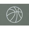Drevená nálepka Basketbalová lopta (Farba obrazu Sivá)