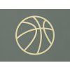 Drevená nálepka Basketbalová lopta (Farba obrazu Prírodná)
