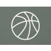 Drevená nálepka Basketbalová lopta (Farba obrazu Biela)