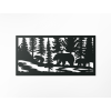 Drevený obraz Medvede v lese (Farba obrazu Sivá, Rozmer obrazu 15,5 x 31,5 cm)