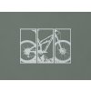 3-dielny obraz Bicykel (Farba obrazu Sivá)