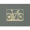 3-dielny obraz Bicykel (Farba obrazu Prírodná)