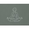 Drevená nálepka na stenu Meditácia (Farba obrazu Sivá)