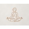 Drevená nálepka na stenu Meditácia (Farba obrazu Buk Bavaria)