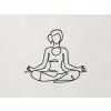 Drevená nálepka na stenu Meditácia (Farba obrazu Čierna)