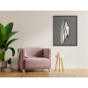 Minimalistický obraz z dreva Tvár ženy (Farba obrazu Sivá, Rozmer obrazu 29,5 x 24 cm)
