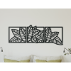 Viacdielna dekorácia na stenu Listy (Farba obrazu Sivá, Rozmer obrazu 17 x 45,5 cm)