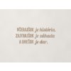 Motivačný citát Včerajšok je história, zajtrajšok je záhada (Farba obrazu Dub Sonoma)