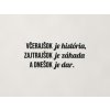 Motivačný citát Včerajšok je história, zajtrajšok je záhada (Farba obrazu Čierna)