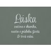 Citát na stenu Láska začína v okamihu (Farba obrazu Sivá)