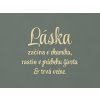 Citát na stenu Láska začína v okamihu (Farba obrazu Prírodná)