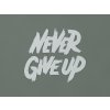 Drevená nálepka Never give up (Farba obrazu Sivá)