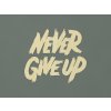 Drevená nálepka Never give up (Farba obrazu Prírodná)