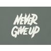 Drevená nálepka Never give up (Farba obrazu Biela)