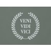 Drevený nápis Veni vidi vici (Farba obrazu Sivá)