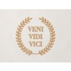 Drevený nápis Veni vidi vici (Farba obrazu Dub Jasný)