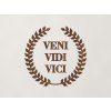 Drevený nápis Veni vidi vici (Farba obrazu Orech)