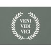 Drevený nápis Veni vidi vici (Farba obrazu Biela)
