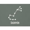 Nálepka súhvezdie Škorpión (Farba obrazu Biela)