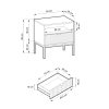 NOVAS S54 NOCNY STOLIK ROZMERY