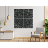 Viacdielna mandala na stenu Rozkvitanie (Farba obrazu Sivá, Rozmer obrazu 93,5 x 91,5 cm)