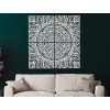 Viacdielna mandala na stenu Rozkvitanie (Farba obrazu Sivá, Rozmer obrazu 93,5 x 91,5 cm)