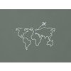 Minimalistický obraz Mapa sveta - line art (Farba obrazu Sivá)