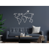 Minimalistický obraz Mapa sveta - line art