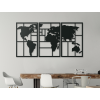 Viacdielny obraz Mapa sveta na stenu (Farba obrazu Sivá, Rozmer obrazu 32 x 62 cm)