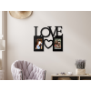 Drevený fotorámik Love so srdiečkom