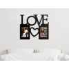 Drevený fotorámik Love so srdiečkom