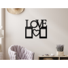 Drevený fotorámik Love so srdiečkom