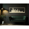 Obraz Hongkong panoráma (Farba obrazu Sivá, Rozmer obrazu 20,5 x 62 cm)