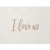 Drevený nápis I love us (Farba obrazu Dub Sonoma)