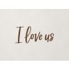 Drevený nápis I love us (Farba obrazu Orech)