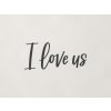 Drevený nápis I love us (Farba obrazu Antracit)