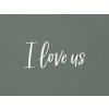 Drevený nápis I love us (Farba obrazu Biela)