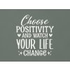 Drevený nápis na stenu Choose positivity (Farba obrazu Biela)