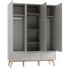 Swing 3door wardrobe grey 4