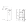 LAS 3D VYSOKA KOMODA ROZMER