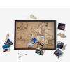 Drevená cestovateľská mapa Európy