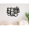 Fotorámik na stenu s nápisom Family