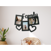 Fotorámik na stenu s nápisom Family